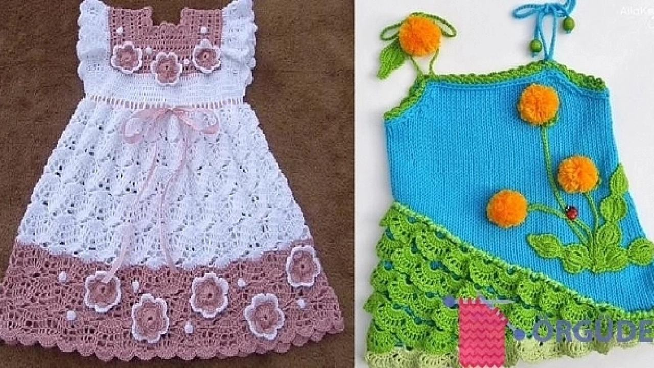 Bebekler İçin Örgü Elbiseler Bakmadan Geçmeyin Üzülürsünüz