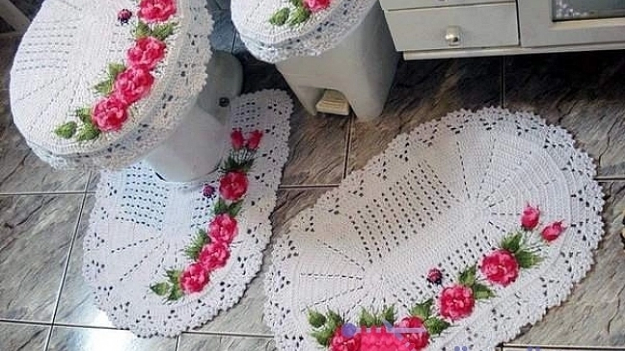Örgüden Klozet Takımı Modelleri ve Yapılışları Daha Renkli Banyolar İçin
