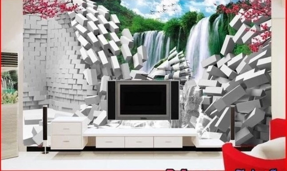 TV Arkası İçin İnanılmaz 3 Boyutlu Duvar Kağıtları